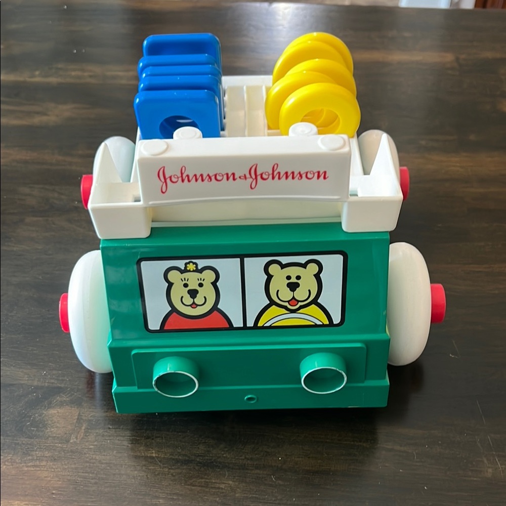 Vintage Johnson & Johnson Stack & Shapes Dump Truck